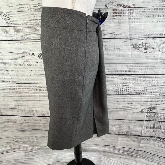 Evan Picone Skirt size 8 Black Red Plaid Straight Knee Kick Pleats Career Suit - Picture 7 of 9